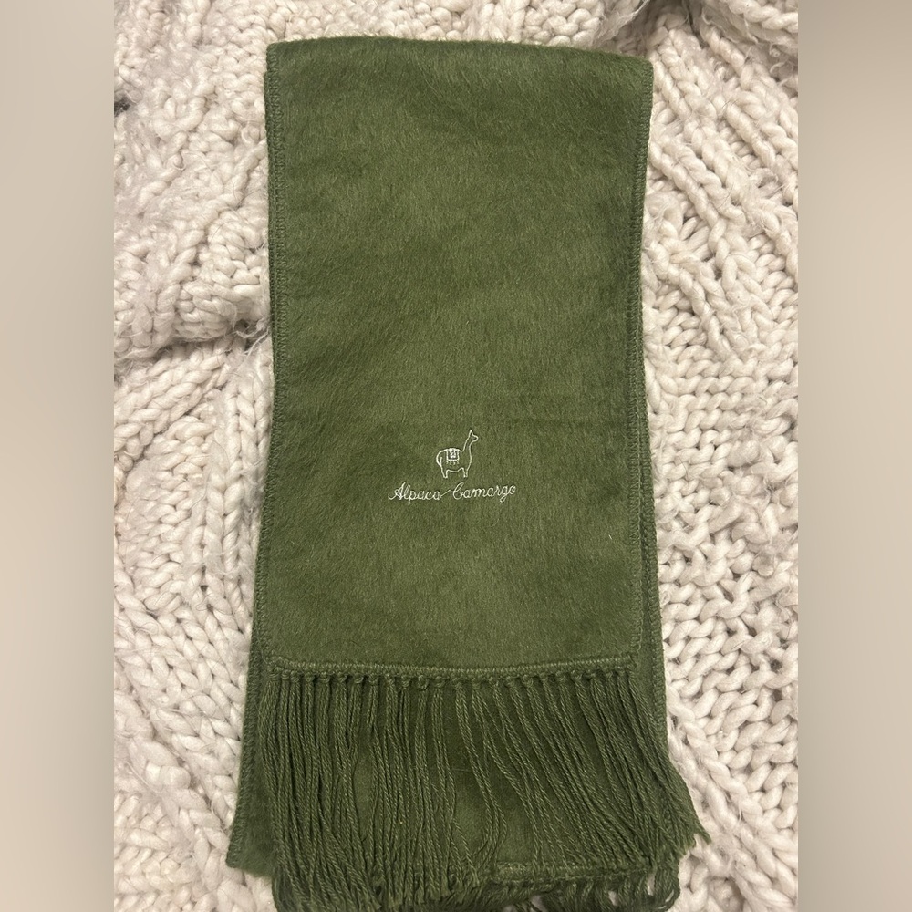 Alpaca Camargo Scarf in Green
